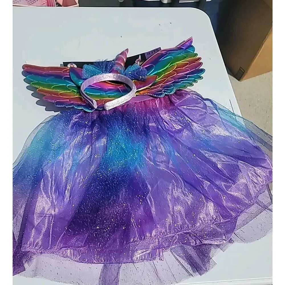 Unicorn Set TUTU, WINGS, UNICIRN HEADBAND new Happy Halloween